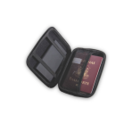 SEMI SMALL POUCH - Versatile Black Organizer with Elastic Holders and Zipper Closure - Image 3