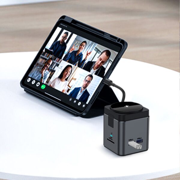 8n1 HUB – Gunmetal Multi-Port Charging Hub with Integrated MagSafe Wireless Charging & 100W Type-C Power - Image 9